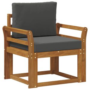 vidaXL Lauko sofa Tvirta akacijos mediena ir poliesteris Natūrali