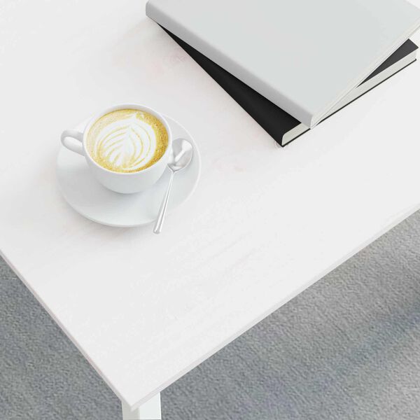 vidaXL Kavos staliukas Balta 40 x 40 x 36 cm Kietos pu&scaron;ies mediena