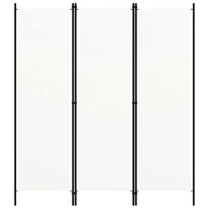 vidaXL Kambario pertvara, 3 dalių, baltos spalvos, 150x180cm