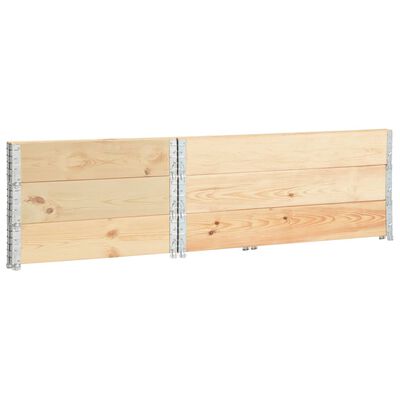 vidaXL Padėklų apvadai, 3vnt., 100x150cm, pušies medienos masyvas