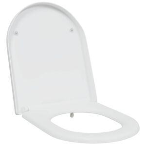 vidaXL Tualeto sėdynė Balta 49 x 36 x 4 cm Duroplastas