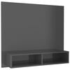vidaXL Sieninė TV spintelė, pilka, 102x23,5x90cm, apdirbta mediena