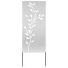 vidaXL Sodo privatumo ekranas Gėlių Sidabro 50 x 140 cm