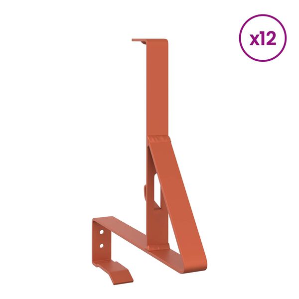vidaXL Sniego sargybos laikiklis 12 pcs Raudona 29,5 x 3 x 34,5 cm
