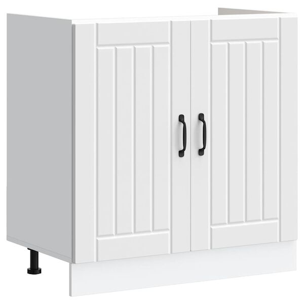 vidaXL kriauklės pagrindo spintelė "Lucca" balta inžinierinė mediena