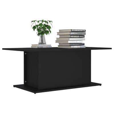 vidaXL Kavos staliukas, juodos spalvos, 102x55,5x40cm, MDP