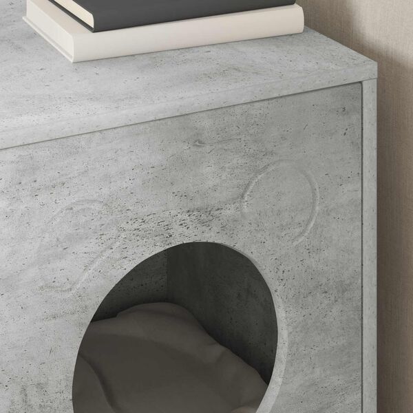 vidaXL Katės namelis Betoninė 42,5 x 40 x 53 cm Apdirbta mediena