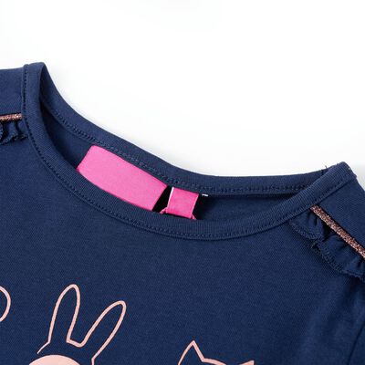 Vaikiški marškinėliai ilgomis rankovėmis, tamsiai mėlyni, 92 dydžio