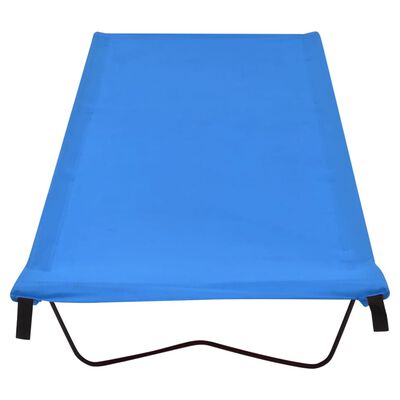 vidaXL Stovyklavimo gultas, mėlynas, 180x60x19cm, audinys ir plienas