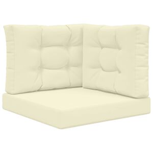 vidaXL Lauko sofa pagalvėlė 3 pcs Kreminė Poliesteris
