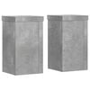 vidaXL Stovai augalams, 2vnt., betono, 10x10x18cm, apdirbta mediena