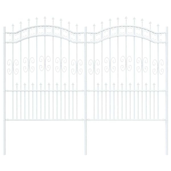 vidaXL Sodo tvora Balta 190 cm Milteliniu būdu padengtas plienas