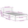 vidaXL Lovos rėmas Balta 75 x 190 cm Kietos pu&scaron;ies mediena