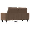 vidaXL Dvivietė sofa, rudos spalvos, 120cm, audinys