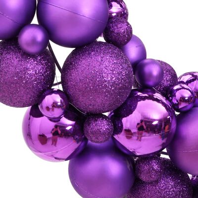 vidaXL Kalėdinis vainikas, violetinės spalvos, 45cm, polistirenas
