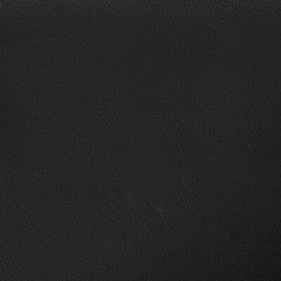 vidaXL Suoliukas su atlošu, juodas, 112x65,5x75cm, dirbtinė oda