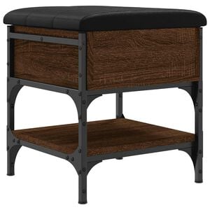 vidaXL Batų suoliukas, rudas ąžuolo, 42x42x45cm, apdirbta mediena