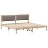 vidaXL Lovos rėmas Taupe 200 x 200 cm Kietos pu&scaron;ies mediena