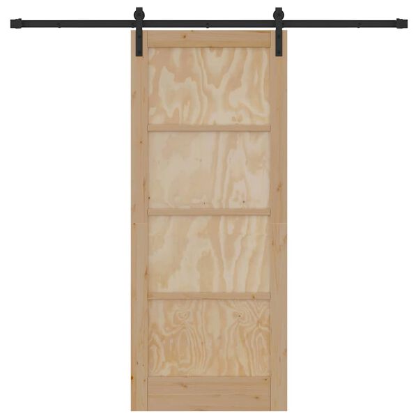 vidaXL Slankios durys Ruda 83 x 202 cm Kietos pu&scaron;ies mediena