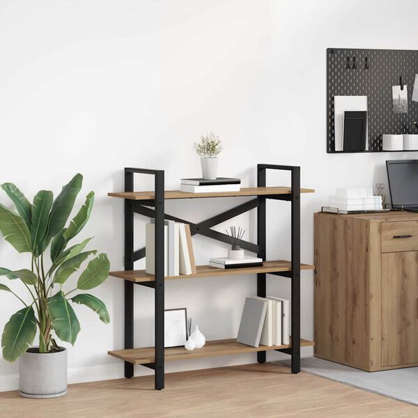 vidaXL Knygų lentyna Amatininkų ąžuolas 100 x 33,5 x 102 cm