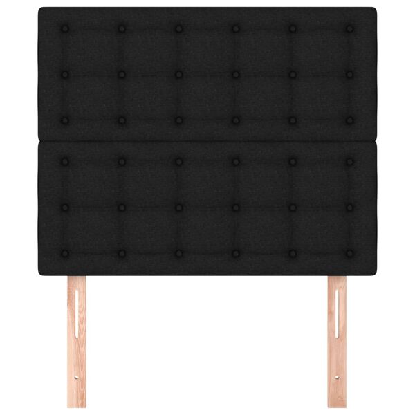 vidaXL Galvūgalis, juodas, 80x5x118/128 cm, audinys