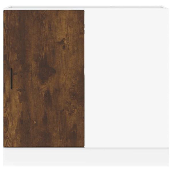 vidaXL kriauklės pagrindo spintelė “Lyon" Rūkyto ąžuolo