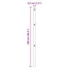 vidaXL Tvorelės stulpas 52 pcs Pilka 3,2 x 3,2 x 100 cm