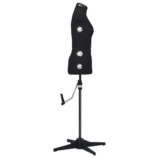 vidaXL Reguliuojamas manekenas, juodas, moteriškas, S/33-40 dydžio