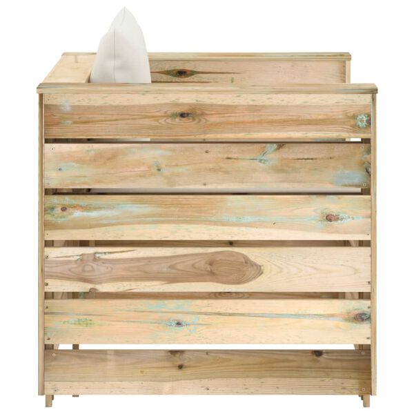 vidaXL Sodo komplektas su pagalvėlėmis, 2 dalių, impregnuota mediena