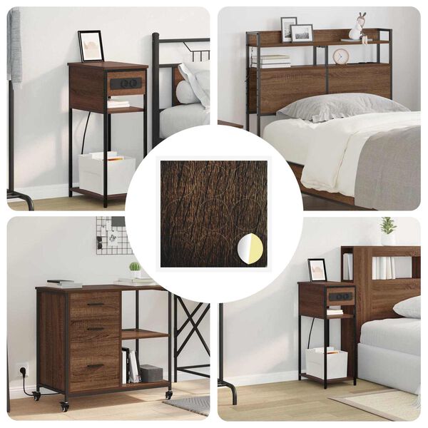 vidaXL Savistovaus Dangčio Varžtas 12 pcs Rudas ąžuolas &Oslash; 20 x 0,5 mm