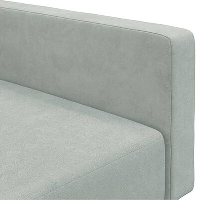 vidaXL Dvivietė sofa-lova su pakoja, šviesiai pilkos spalvos, aksomas