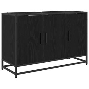 vidaXL Vonios spintelė Juodas ąžuolas 90 x 33 x 60 cm Apdirbta mediena