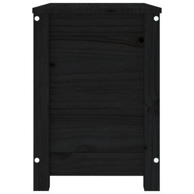 vidaXL Daiktadėžė, juoda, 60x32x45,5cm, pušies medienos masyvas