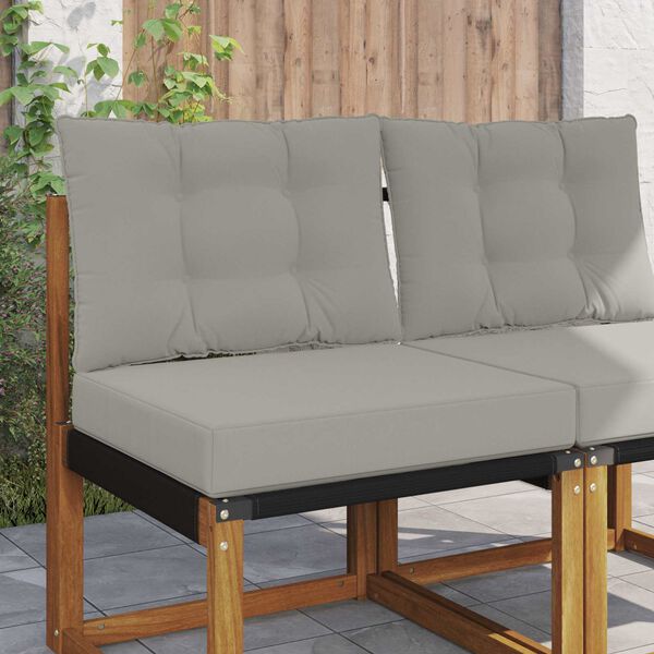 vidaXL Lauko sofa pagalvėlė 2 pcs Pilka Poliesteris
