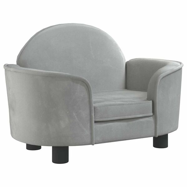 vidaXL Lova šunims, šviesiai pilkos spalvos, 66x40x45cm, aksomas