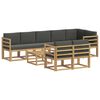 vidaXL Lauko sofos komplektas 9 pcs Balta ir antracito Poliesteris