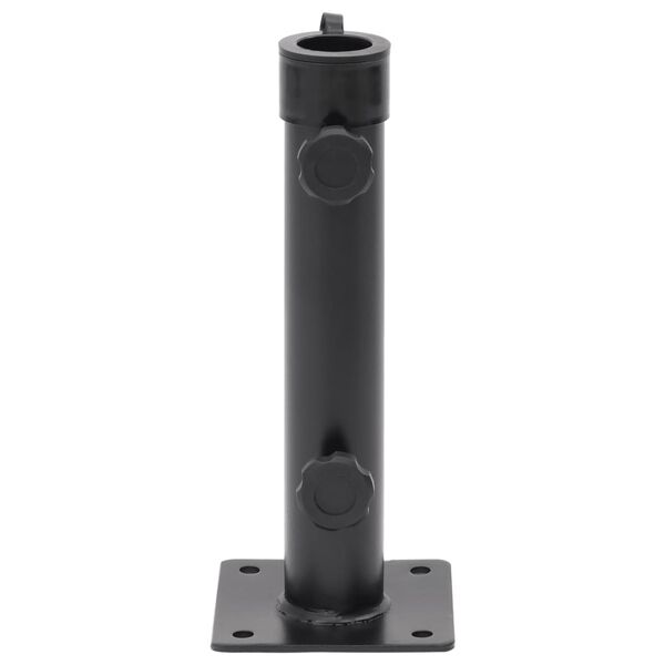 vidaXL Skėčio nuo saulės pagrindas 38/48mm stulpams, juodas, plienas