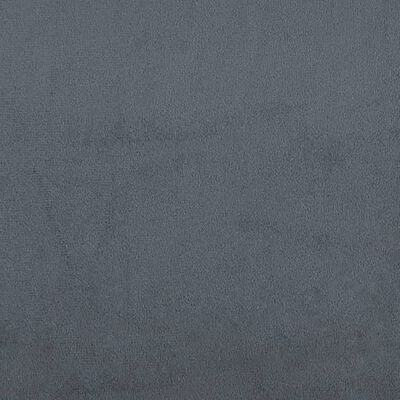 vidaXL Krėslas, tamsiai pilkos spalvos, 60cm, aksomas