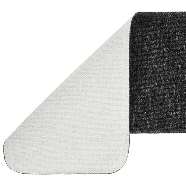 vidaXL Neslystantys laiptų kilimėliai, 15vnt., antracito, 75x20cm