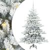 vidaXL Dirbtinė Sulankstoma Kalėdų Eglutė Balta 150 cm PVC ir Plienas