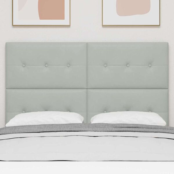 vidaXL LED galvūgalis su galvūgalio &Scaron;viesiai pilka 160 cm Poliesteris