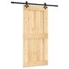 vidaXL Slankios durys Natūrali ir juoda 95 x 210 cm