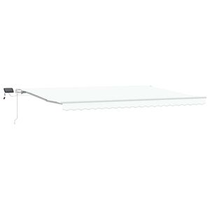 vidaXL I&scaron;traukiama markizė Balta 500 &times; 350 cm Audinys ir aliuminis