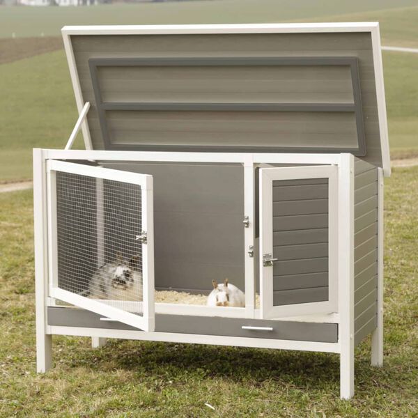 Kerbl ECO Aptvaras triu&scaron;iams Samy, pilkas ir baltas, 116x57x82cm