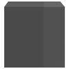 vidaXL Sieninės spintelės, 4vnt., pilkos, 37x37x37cm, MDP, blizgios