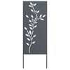 vidaXL Sodo privatumo ekranas Gėlių Antracitas 50 x 140 cm