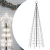 vidaXL LED Kalėdų eglutė su smaigaliais 570 LED &scaron;alta balta 300 cm