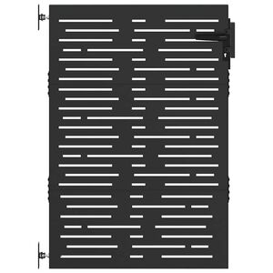 vidaXL Sodo vartai, 85x150 cm, Corten plienas, kvadratinis dizainas