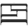 vidaXL Konsolinis stalas su lentyna Juodas ąžuolas 100 x 30 x 75 cm