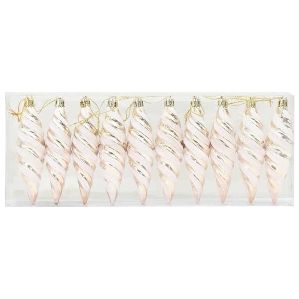 vidaXL Kalėdinis spiralinis kamuolys 40 pcs šampano